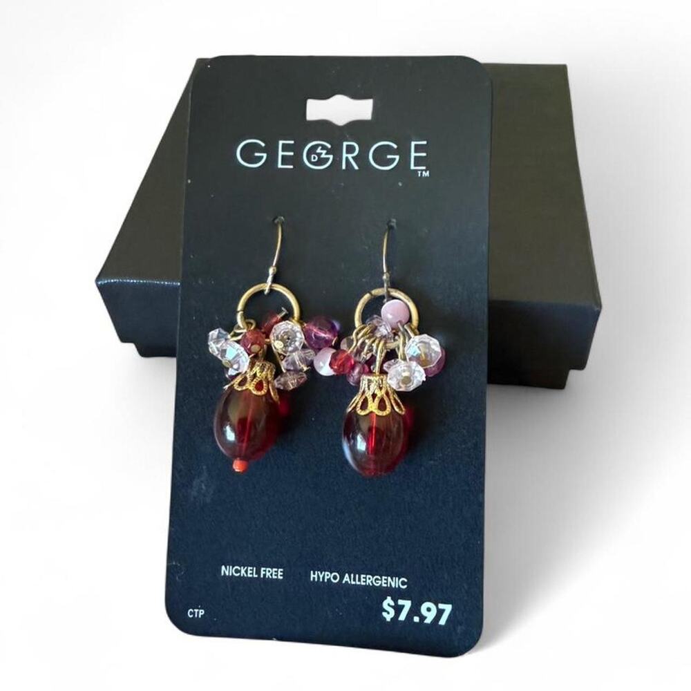George red pink beaded